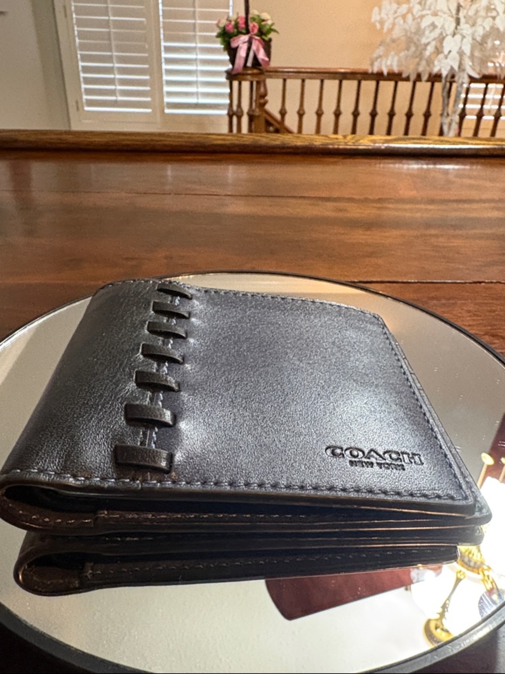 COACH Men’s Color Blocked Bi-fold Wallet - Picture 4 of 12